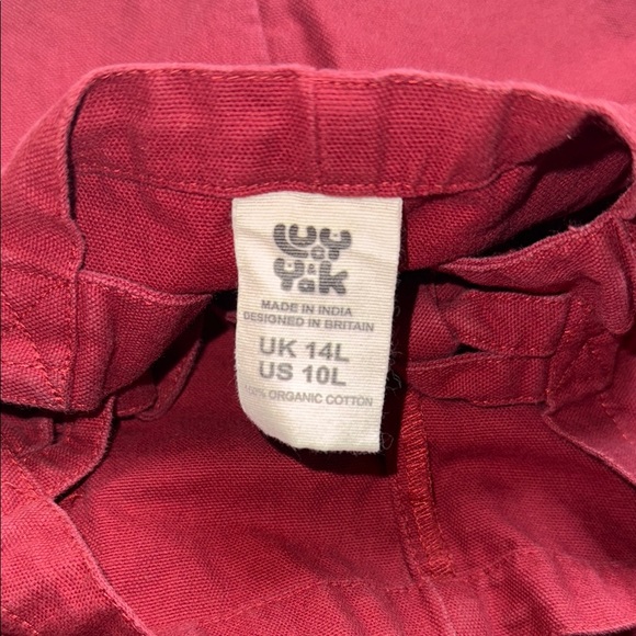 Lucy & Yak Original Cotton Dungarees burgundy maroon - Picture 6 of 10